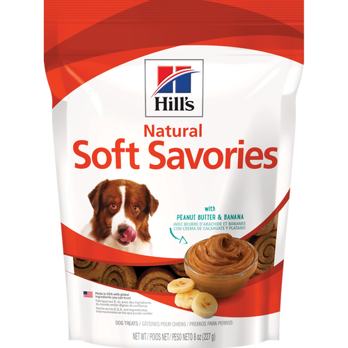 Natural Soft Savories Peanut Butter & Banana Dog Treats Packshot
