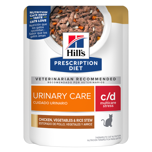 c/d Multicare Stress Chicken, Vegetables, & Rice Stew Cat Food Packshot