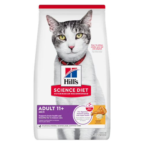 Adult 11+ Chicken Recipe Cat Food Packshot