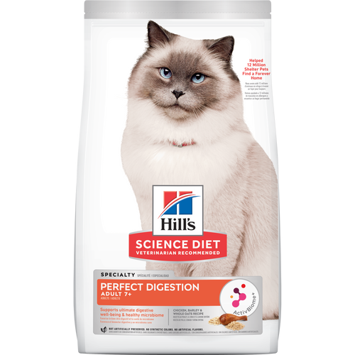 Adult 7+ Perfect Digestion Chicken, Barley & Whole Oats Recipe Cat Food Packshot