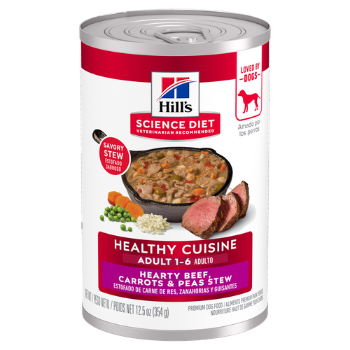 Adult Healthy Cuisine Hearty Beef, Carrots & Peas Stew Dog Food Packshot