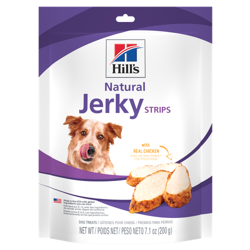 Natural Jerky Strips with Real Chicken Dog Food Packshot