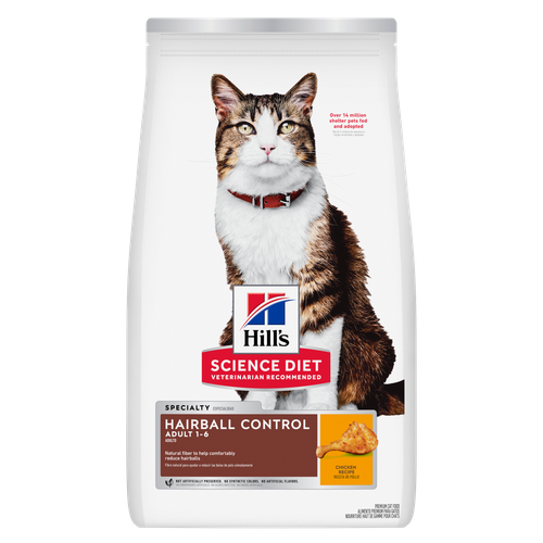 Adult Hairball Control Chicken Recipe Cat Food Packshot