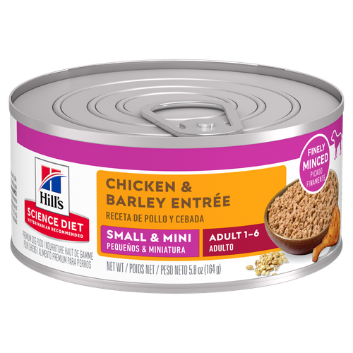 Adult Small & Mini Chicken & Barley Entrée Dog Food Packshot