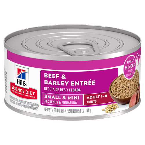 Adult Small & Mini Beef & Barley Entrée Dog Food Packshot