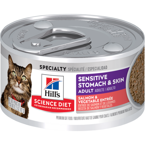 Adult Sensitive Stomach & Skin Salmon & Vegetable Entrée Cat Food Packshot