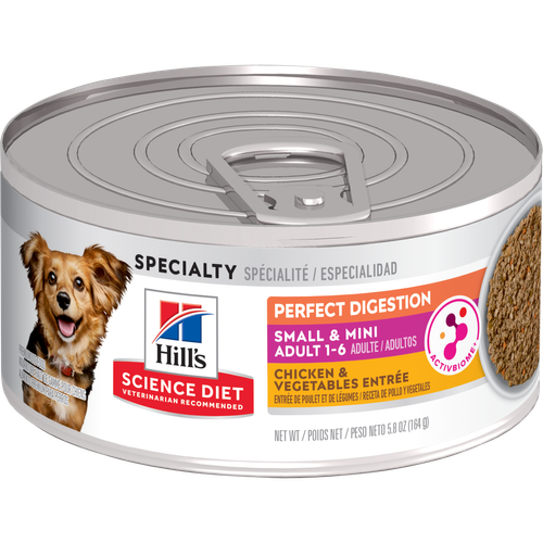 Adult Perfect Digestion Small & Mini Chicken & Vegetables Entrée Dog Food Packshot