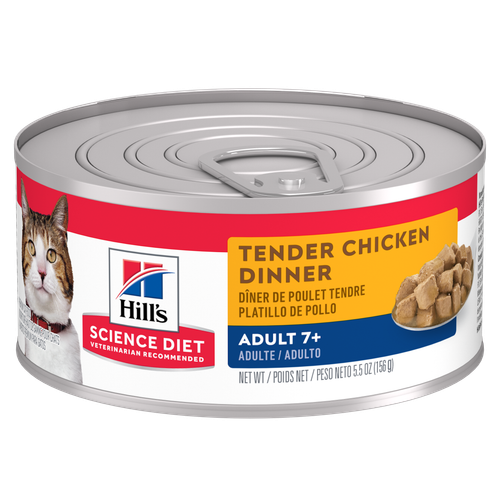 Adult 7+ Tender Chicken Dinner Cat Food Packshot