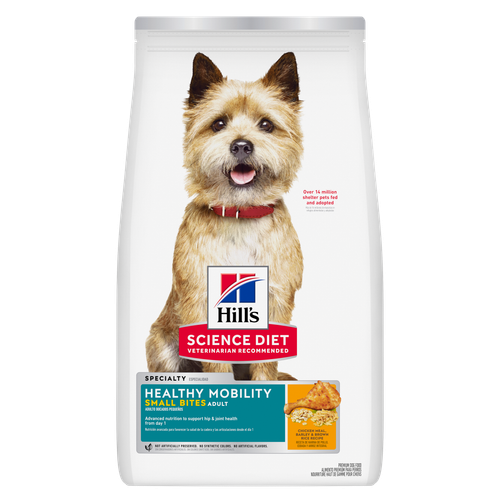 Adult Healthy Mobility Small Bites Chicken Meal, Brown Rice & Barley Recipe Dog Food Packshot