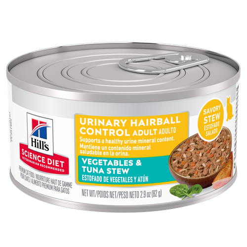 Adult Urinary Hairball Control Vegetables & Tuna Stew Cat Food Packshot