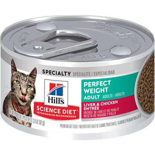Adult Perfect Weight Liver & Chicken Entrée Cat Food Packshot