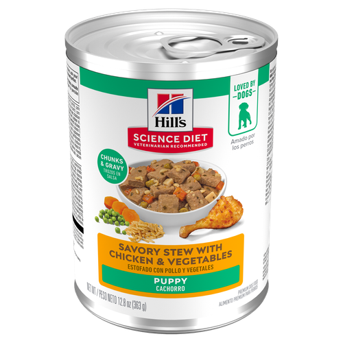 Puppy Savory Stew with Chicken & Vegetables Dog Food Packshot