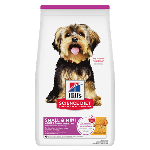 Adult Small & Mini Chicken & Brown Rice Recipe Dog Food Packshot