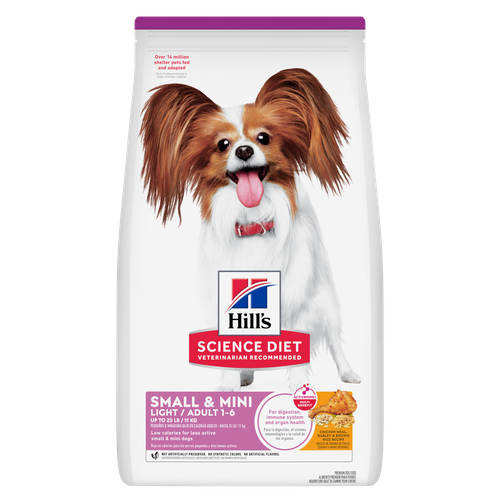 Adult Light Small & Mini Chicken Meal, Barley & Brown Rice Recipe Dog Food Packshot