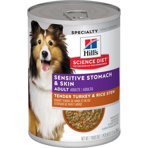 Adult Sensitive Stomach & Skin Tender Turkey & Rice Stew dog food Packshot