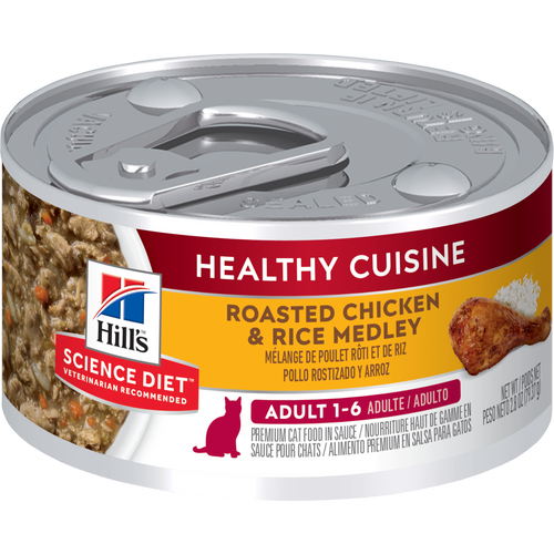 Adult Healthy Cuisine Roasted Chicken & Rice Medley Cat Food Packshot