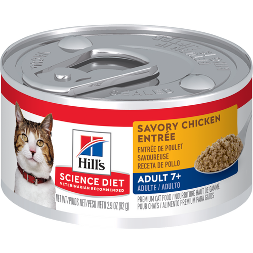 Adult 7+ Savory Chicken Entrée Cat Food Packshot