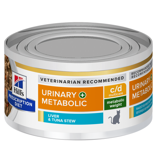 c/d Multicare + Metabolic Weight Liver & Tuna Stew Cat Food Packshot