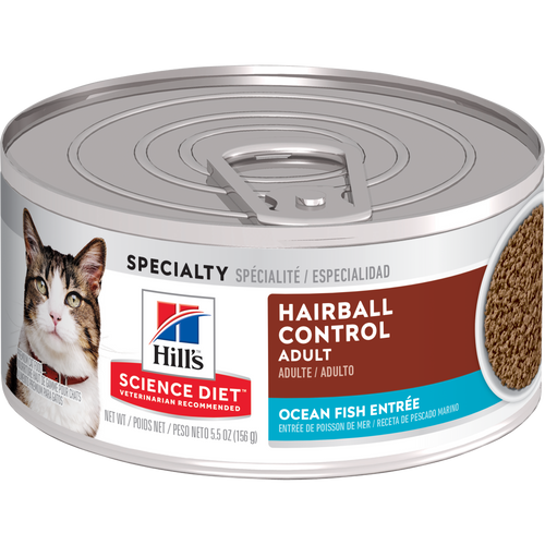 Adult Hairball Control Ocean Fish Entrée Cat Food Packshot