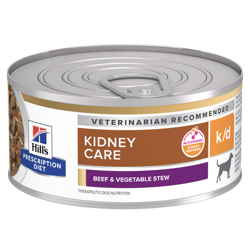 k/d Beef & Vegetable Stew Dog Food Packshot