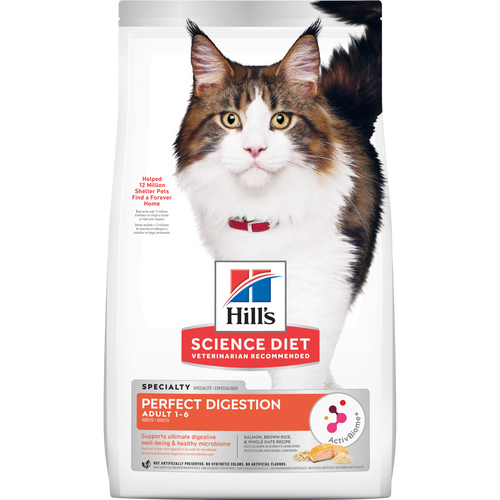 Adult Perfect Digestion Salmon, Brown Rice, and Whole Oats Recipe Cat Food Packshot