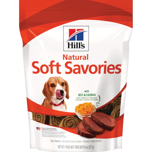 Natural Soft Savories Beef & Cheddar Dog Treats Packshot