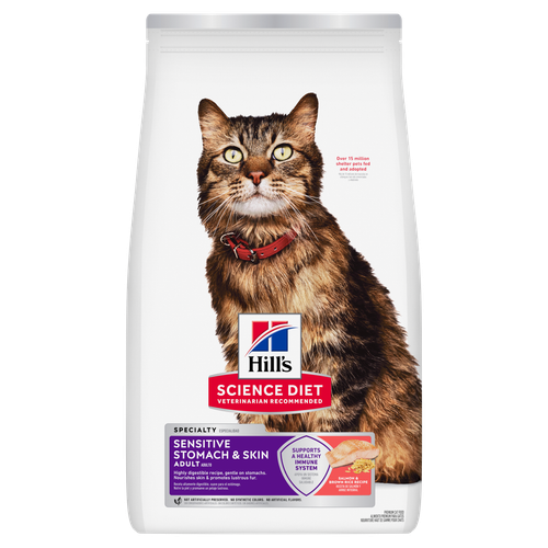 Adult Sensitive Stomach & Skin Salmon & Brown Rice Recipe Cat Food Packshot