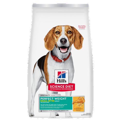 Adult Perfect Weight Small Bites Chicken Recipe Dog Food Packshot