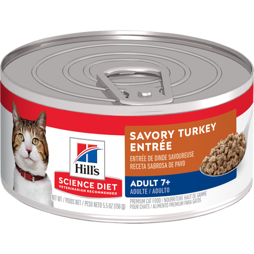 Adult 7+ Savory Turkey Entrée Cat Food Packshot
